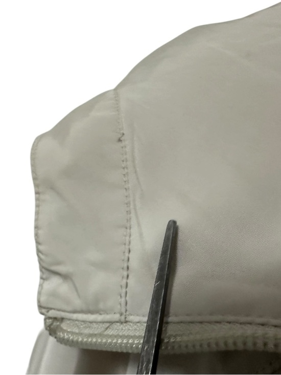 Athleta Womens Solar Wind & Rain Anorak Jacket Sz Medium Oatmeal Hooded - Picture 12 of 15